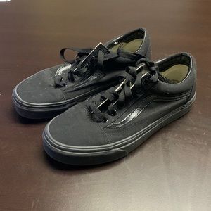 All Black Old Skool Vans size 7 womens